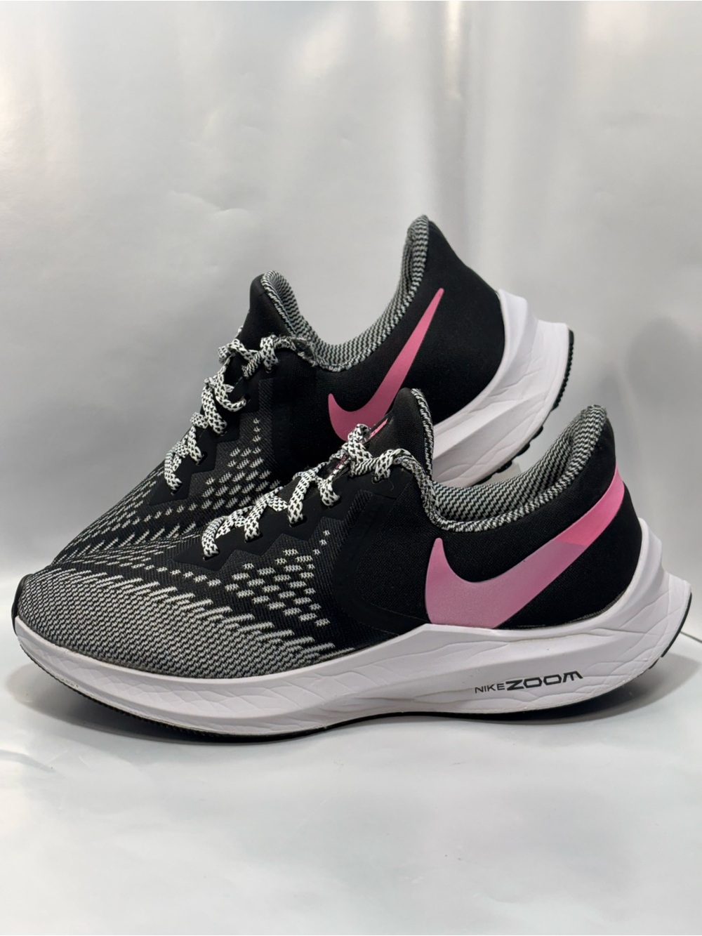 Nike Zoom Winflo 6 Black Lotus Pink Women's Running Shoes Size 7.5 CN2153-001